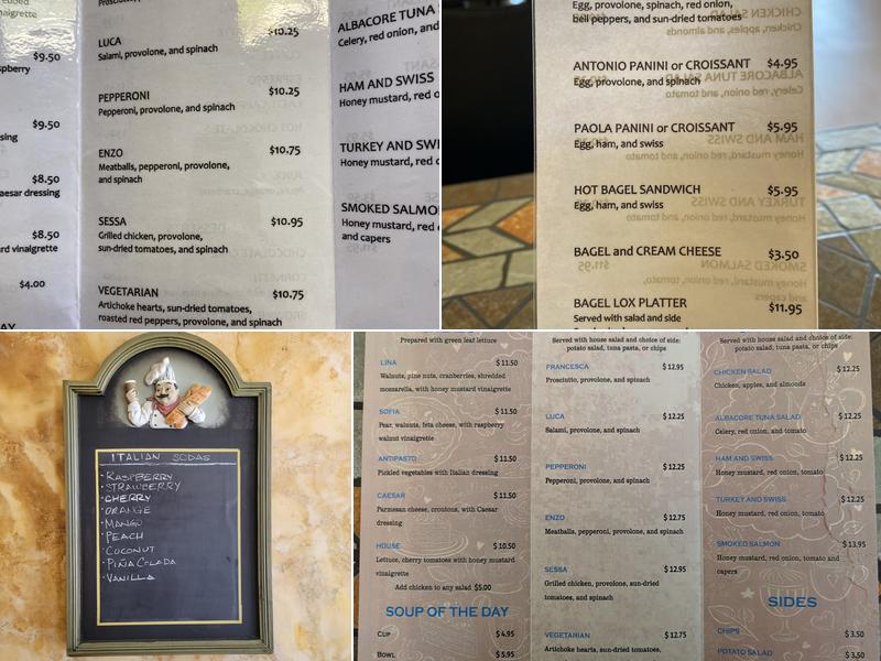 Buon Giorno Caffe Menu