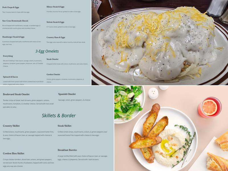 Boulevard Diner Menu