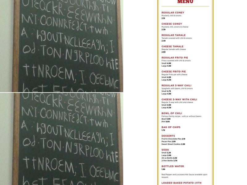 Coney I-Lander Menu