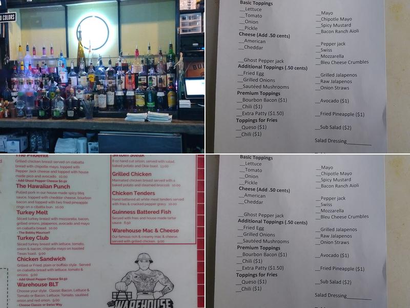 The Roost Sports Bar Menu