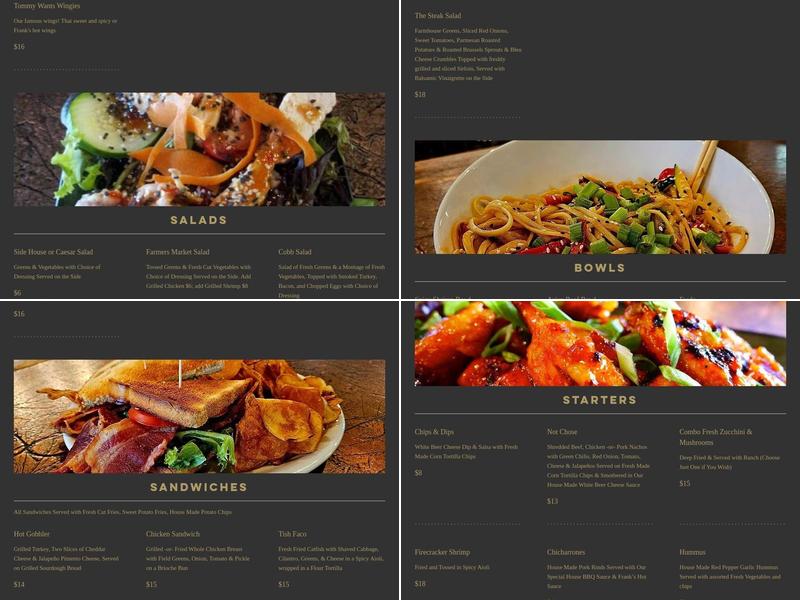 Painted Horse Bar & Grille Menu