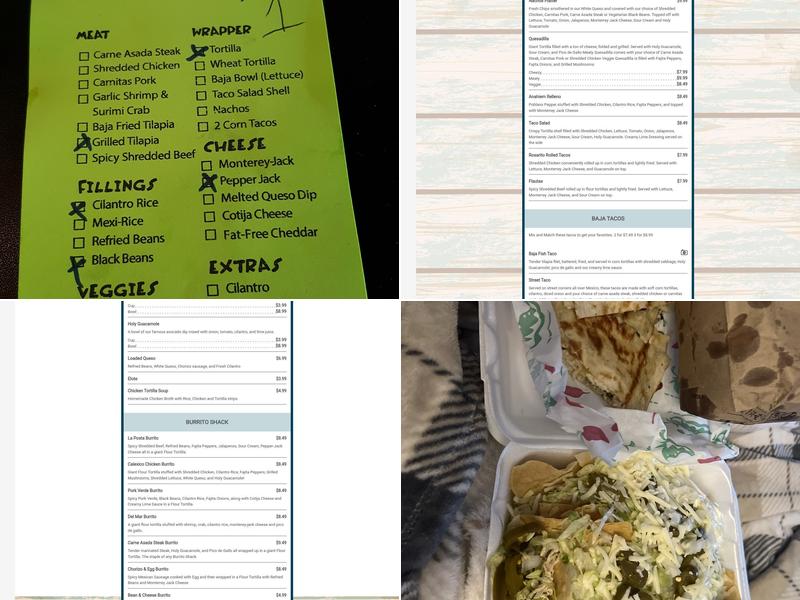 Baja Jack's Burrito Shack Menu