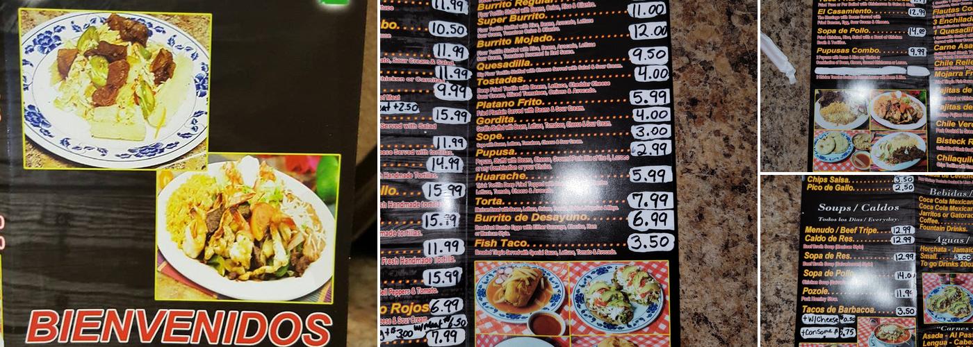 El Pulgarcito Menu