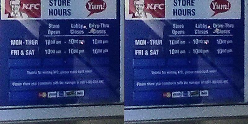 KFC Menu