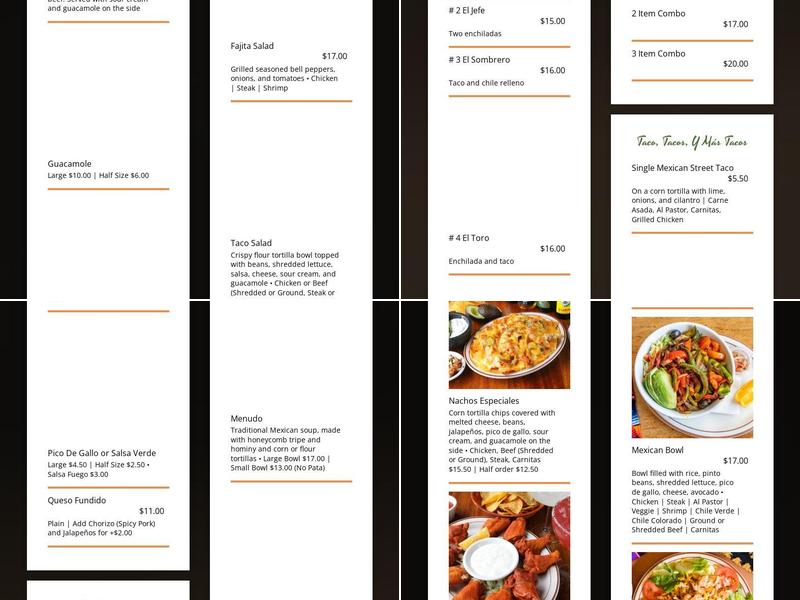 Los Compadres Menu