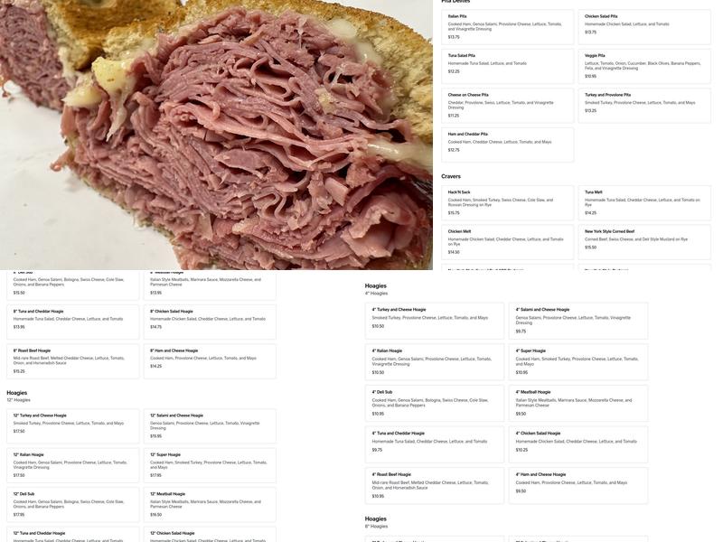 Joe's Deli Menu