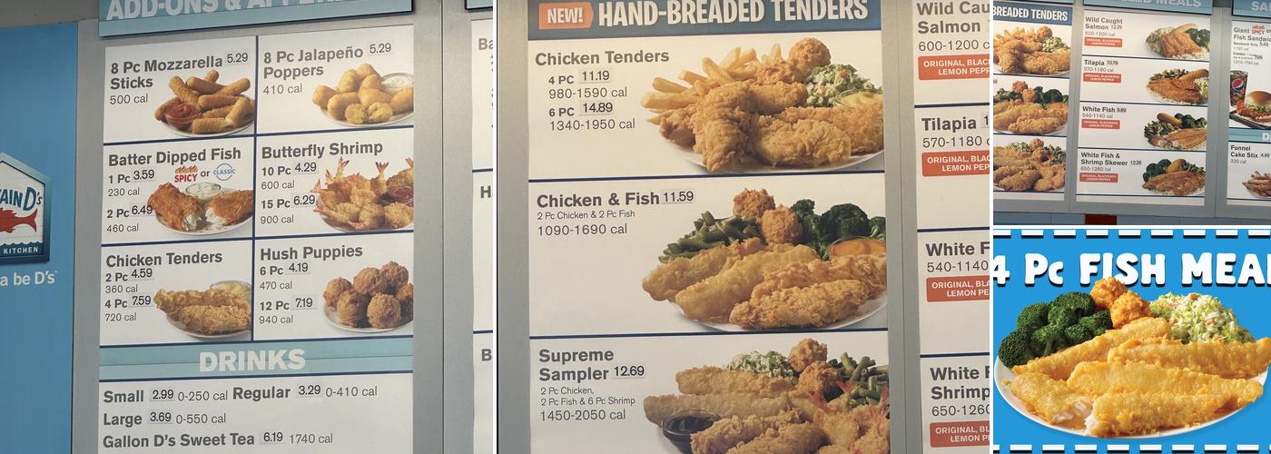 Captain D's Menu