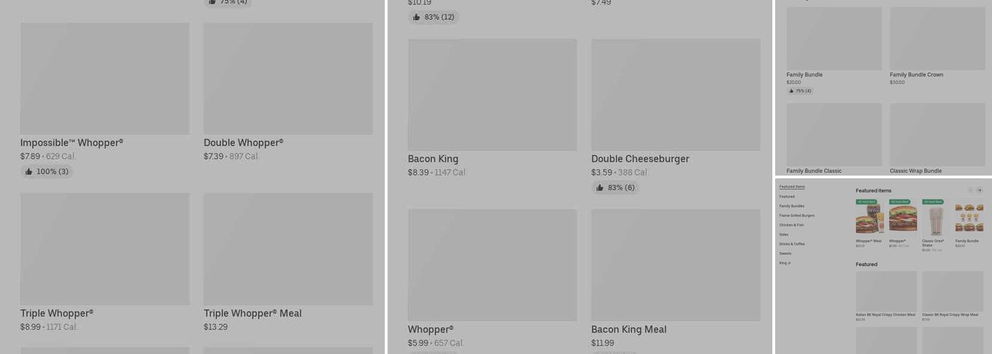 Burger King Menu