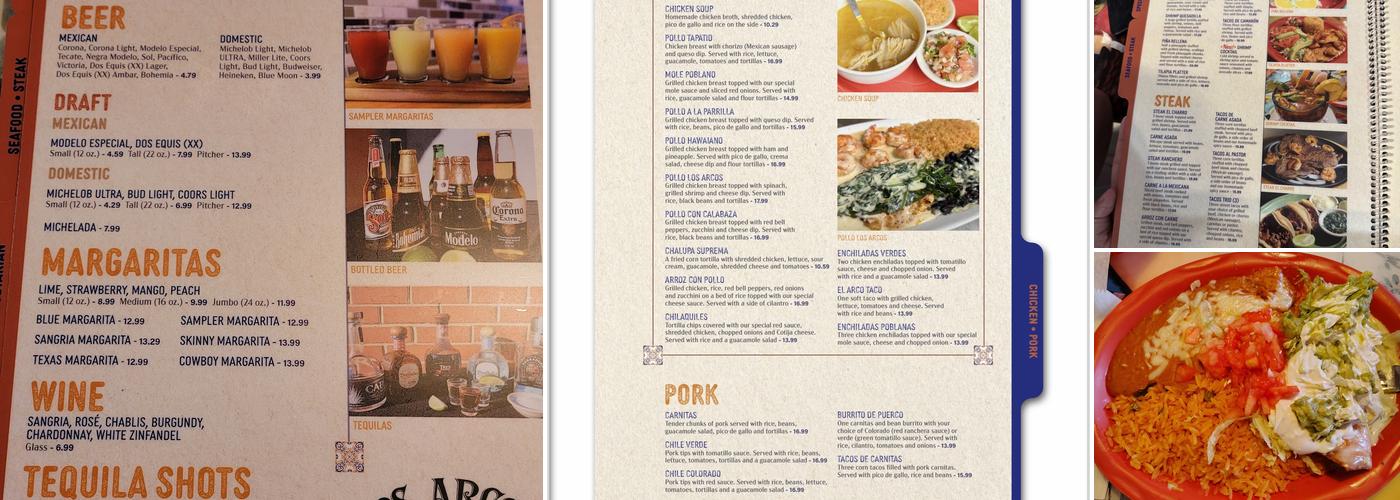 Los Arcos Menu