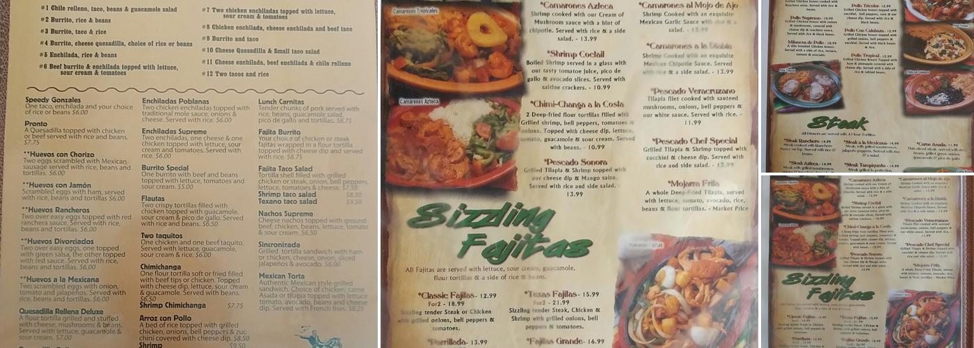 El Rodeo Williamson Menu