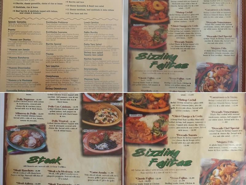 El Rodeo Williamson Menu