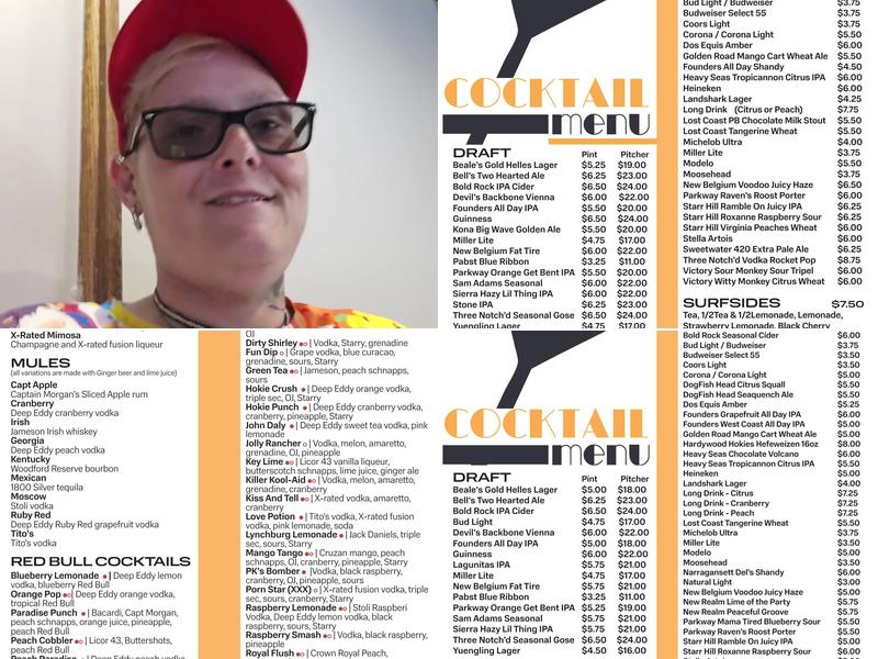 Pk's Bar & Grill Menu