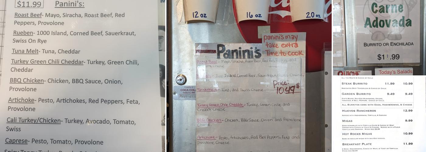 Hot Rocks Java Cafe Menu