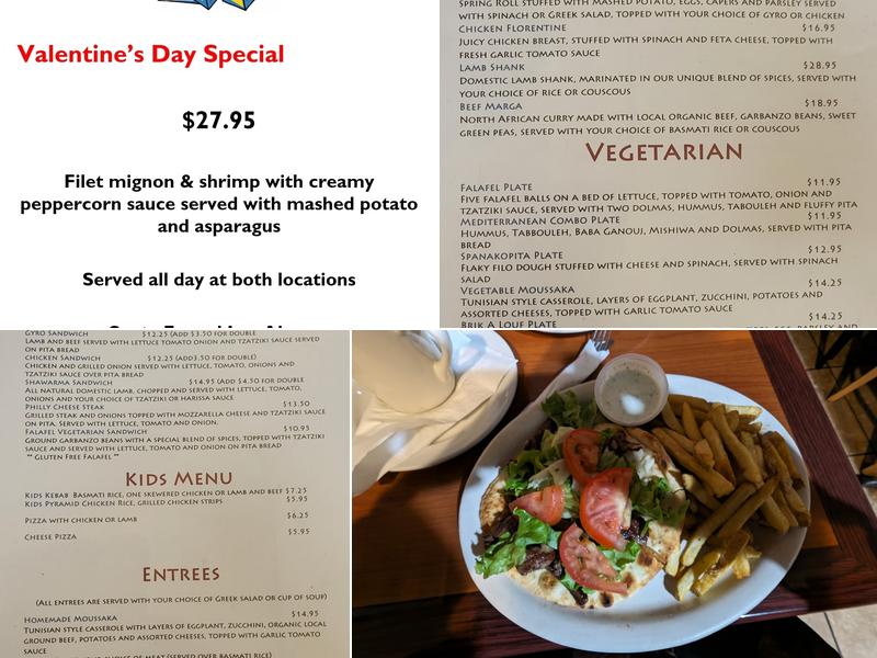 Pyramid Cafe Menu
