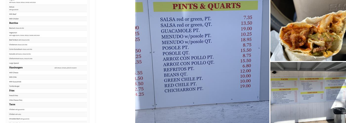 El Parasol Menu