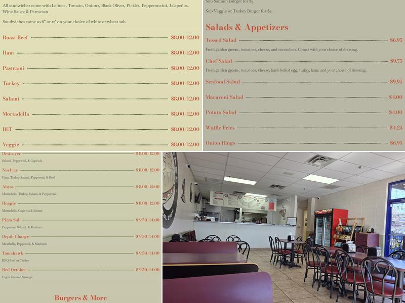 U.S. Sub Base Menu
