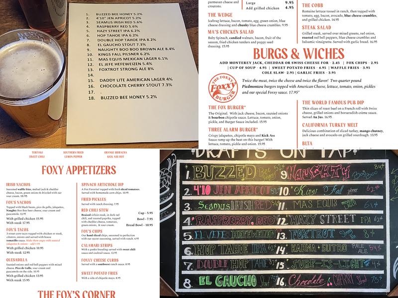 The Fox Brewery & Pub Menu