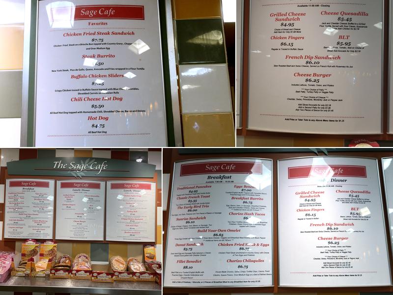 Sage Cafe Menu