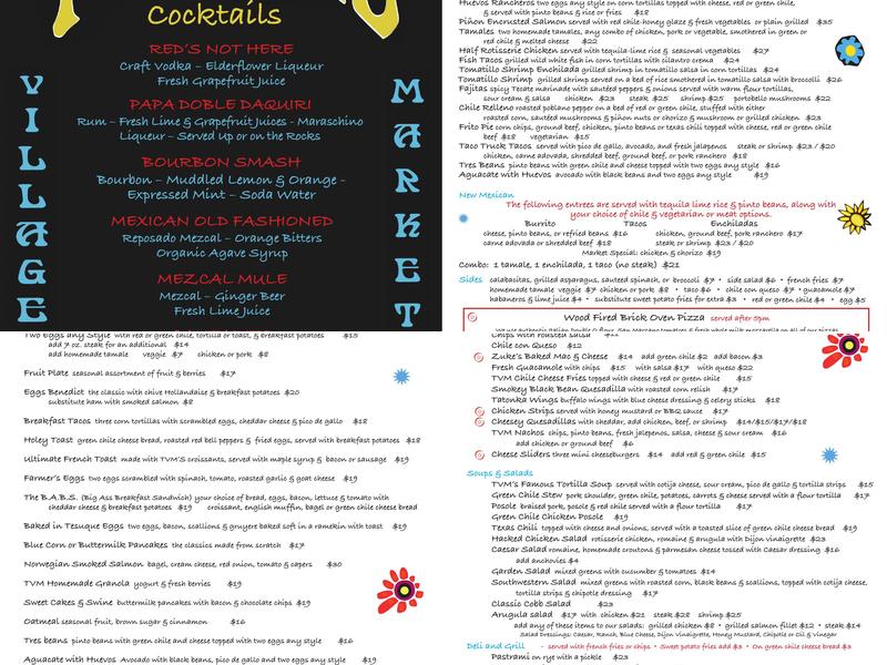 Tesuque Village Market Menu