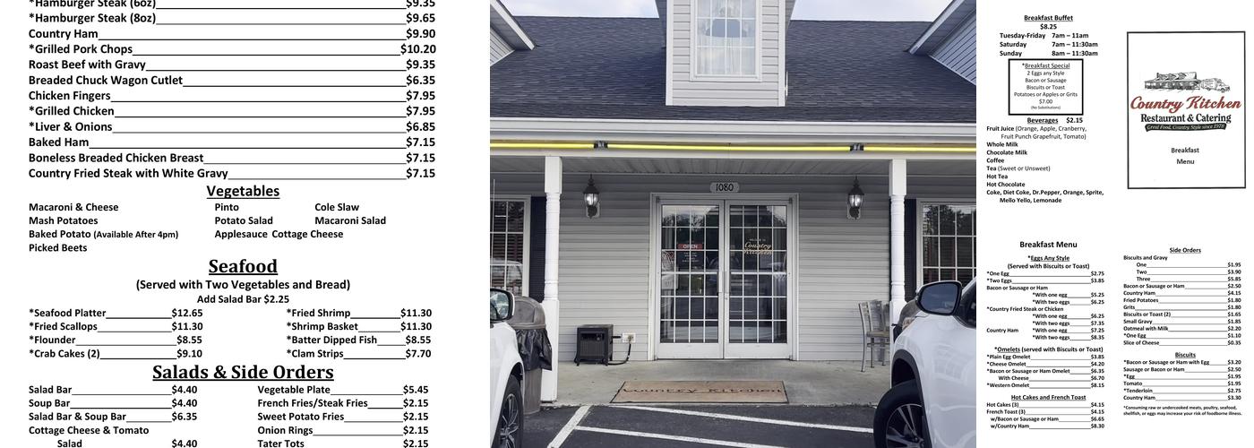 Country Kitchen Menu