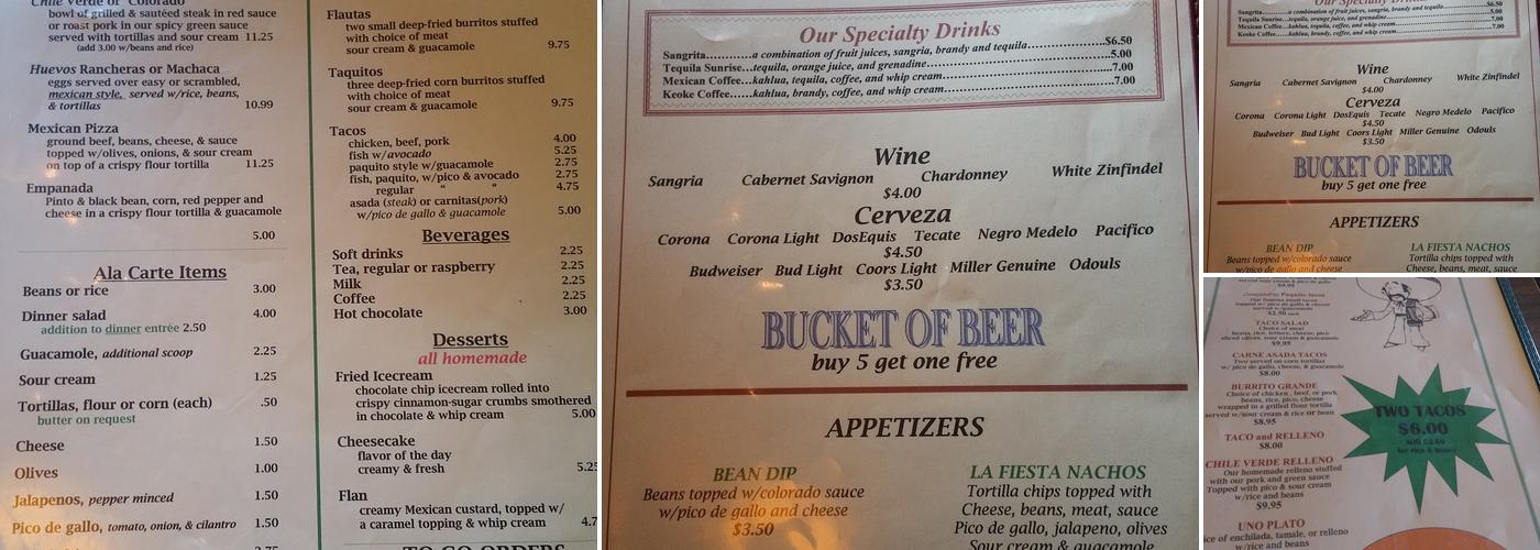 Compadres Menu