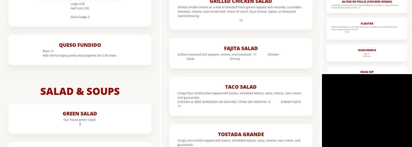 Los Compadres Menu