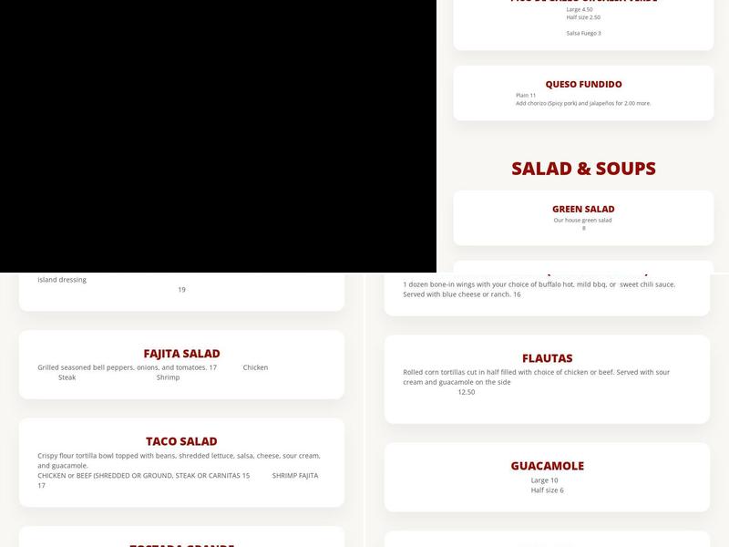 Los Compadres Menu