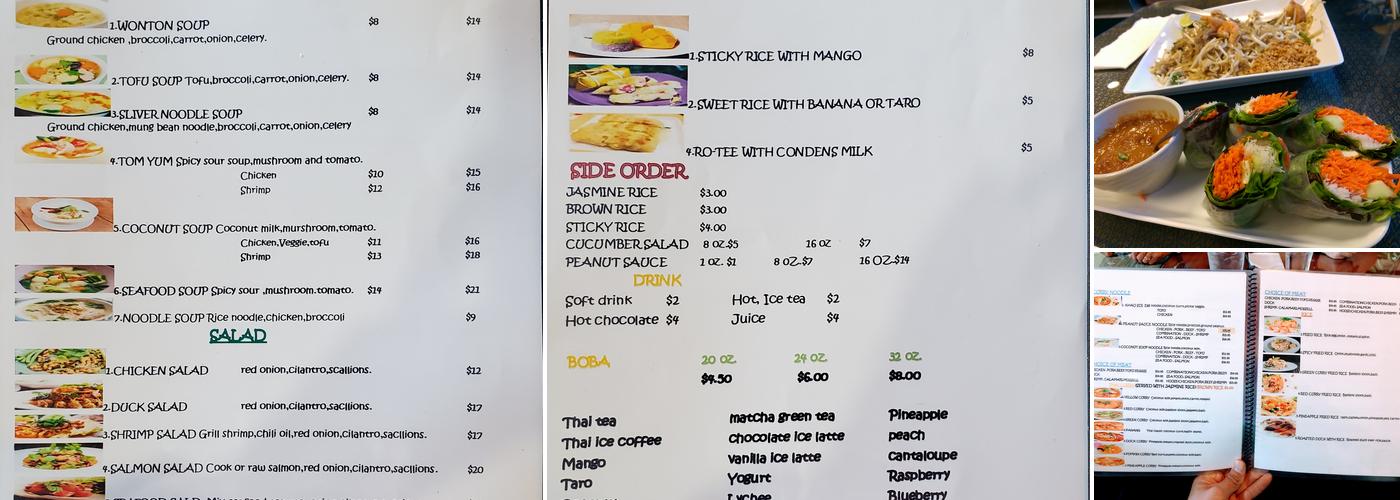 Thai Thai Menu