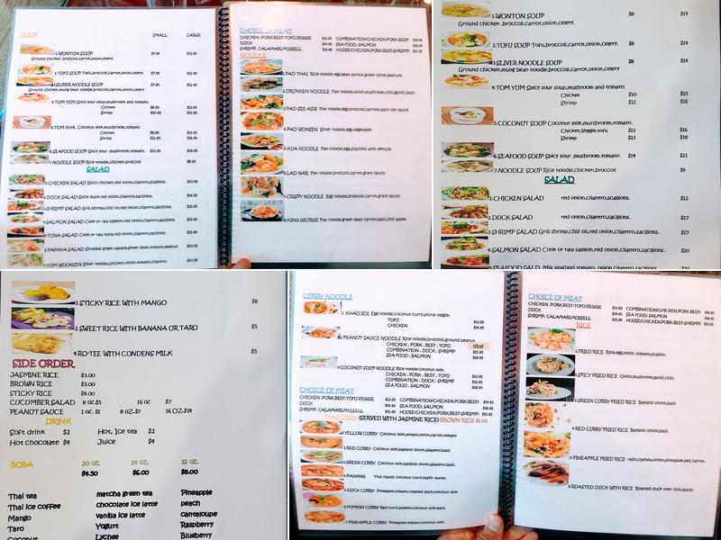 Thai Thai Menu