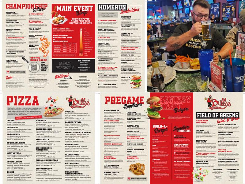 Bully's Sports Bar & Grill Menu