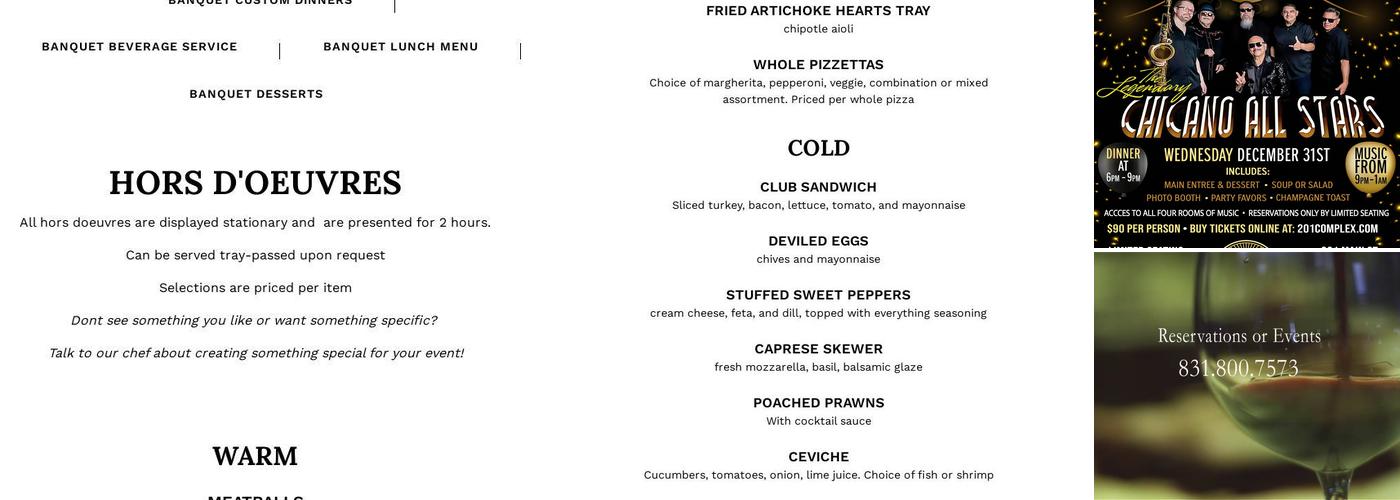 201 Main Menu
