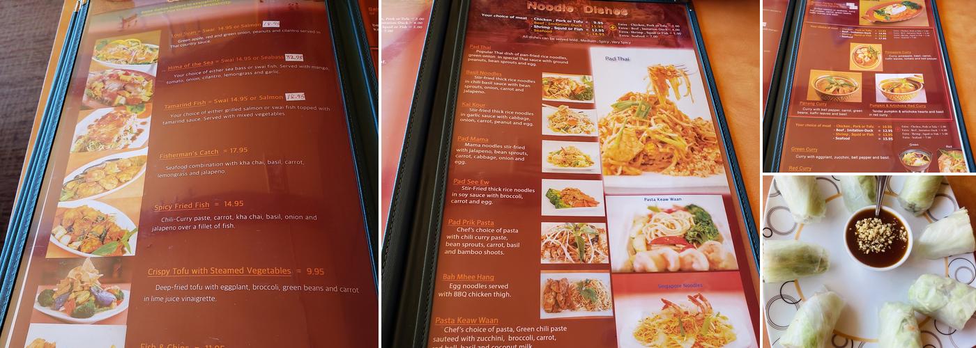 Ginger Thai Kitchen Menu
