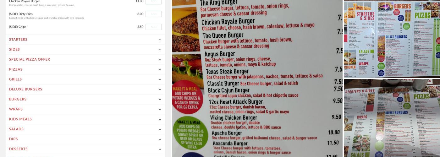 Dinos Llandudno Menu