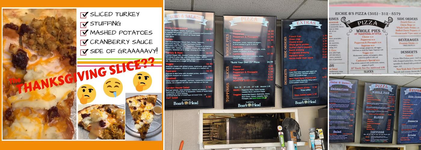 Richie B's Pizza, Subs & Salads Menu