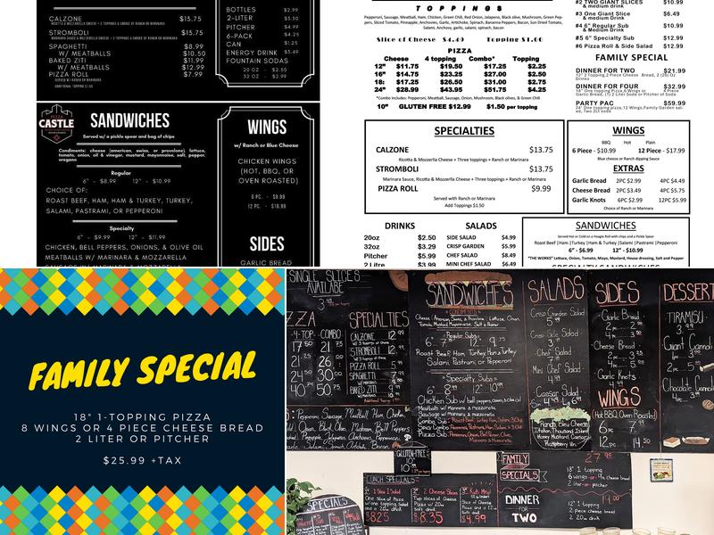 Pizza castle Menu