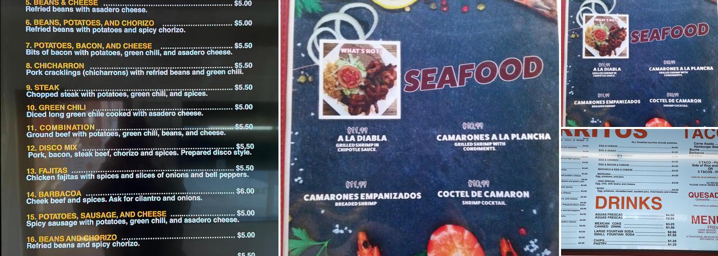 Burritos Y Salsas by Caraveos Menu