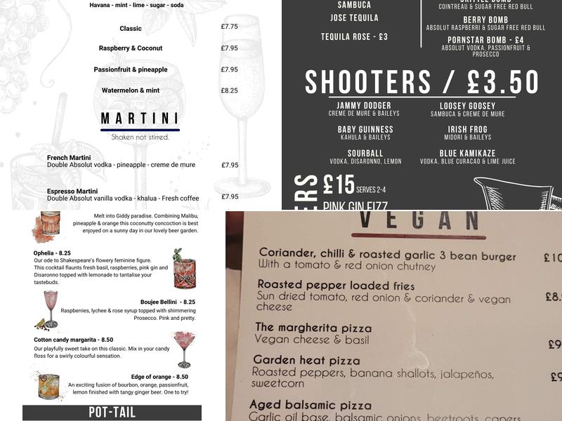 The Giddy Goose - Perth Menu
