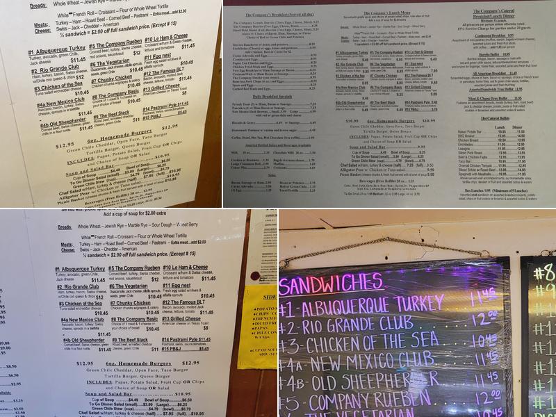 The Sandwich Company Menu