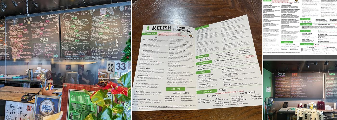 Relish Menu