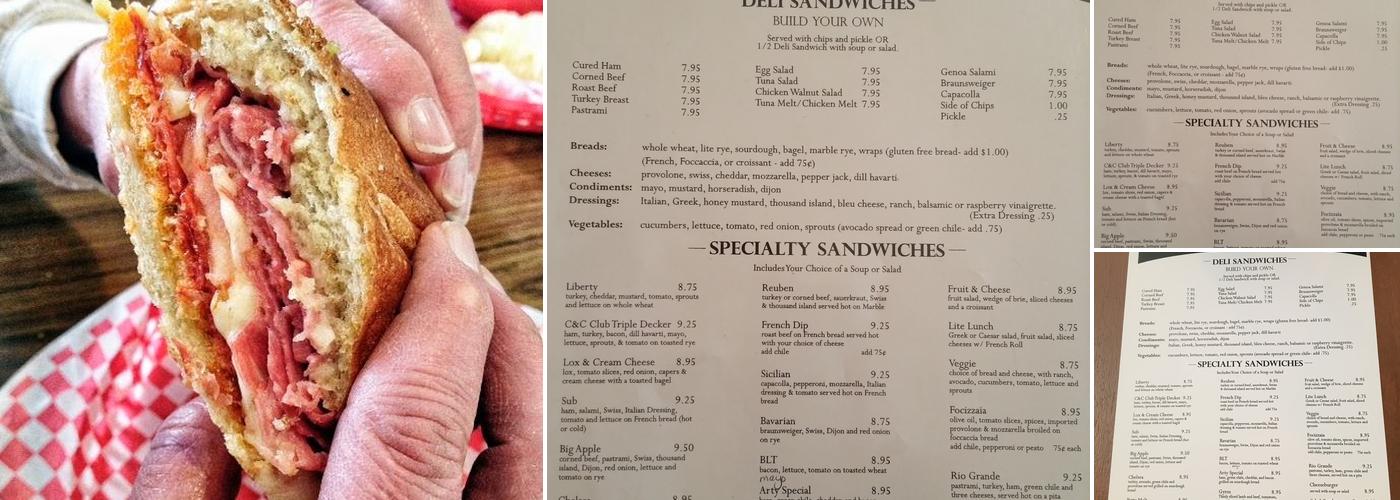 Cheese and Coffee Menu