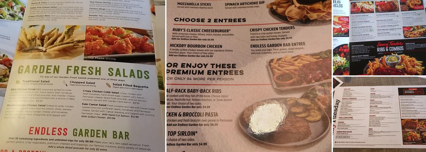 Ruby Tuesday Menu