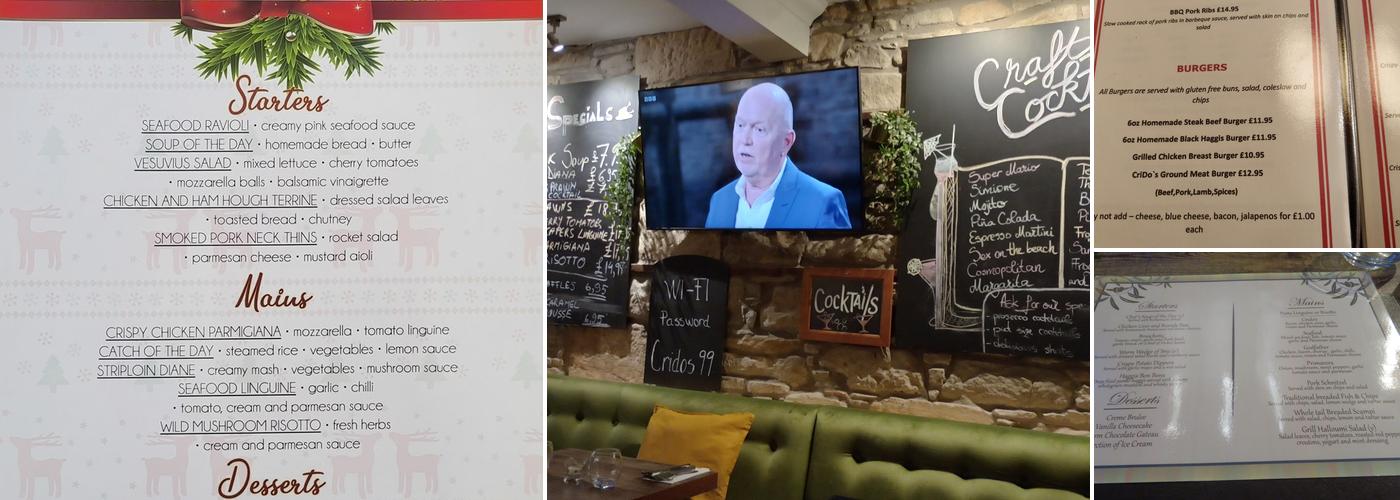 Cridos Restaurant Menu