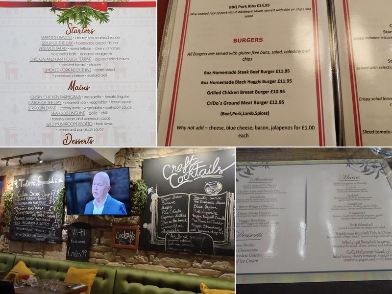 Cridos Restaurant Menu