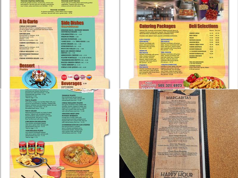 Los Cuates Menu