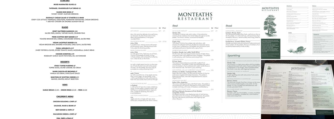 Monteaths Menu