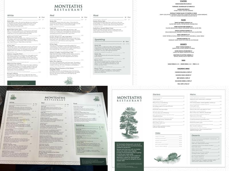 Monteaths Menu