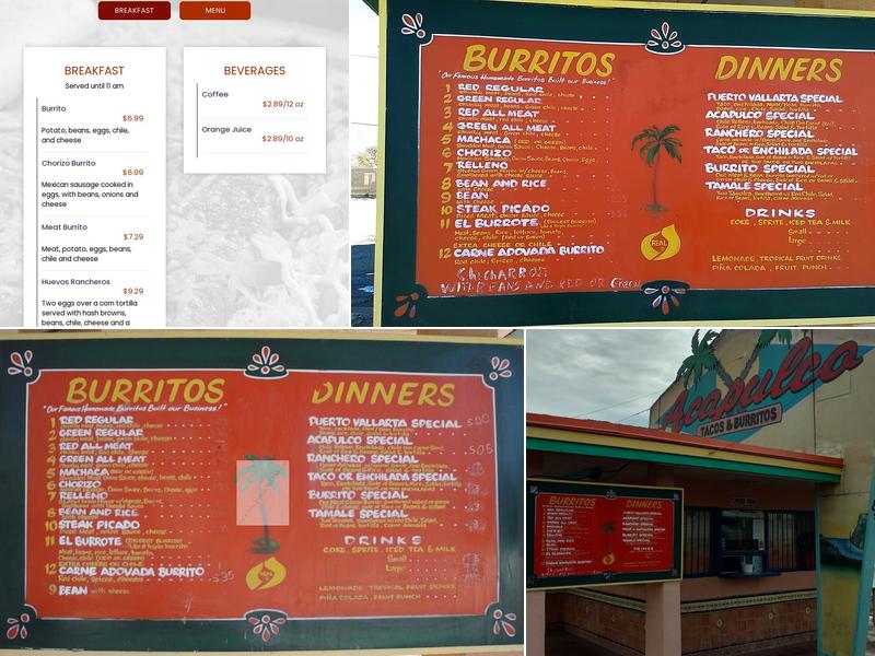 Acapulco Tacos & Burritos Menu