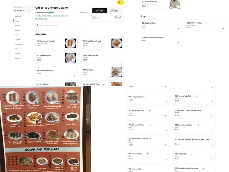 Chopstix Menu