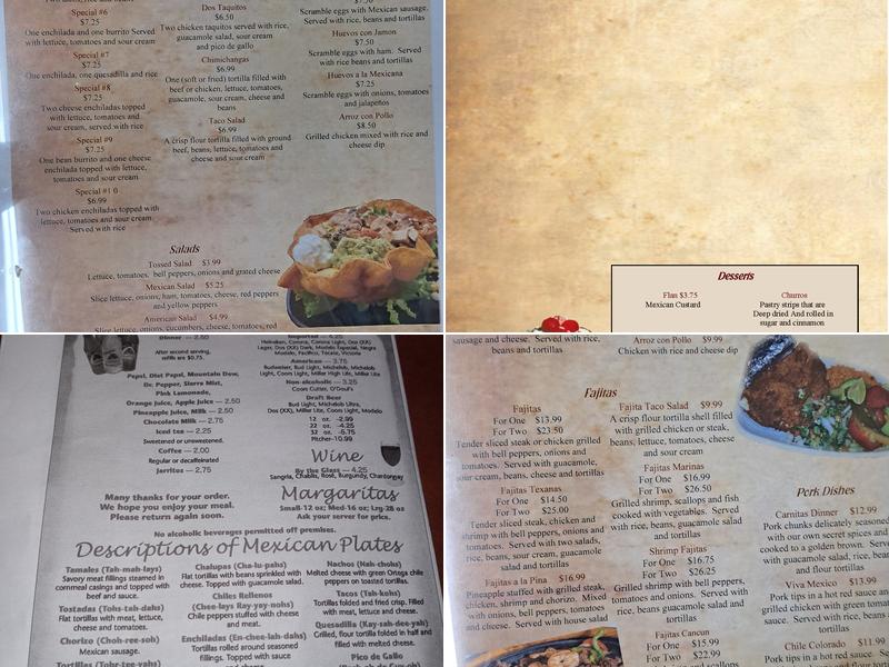 Tres Potrillos Mexican Grill & Bar Menu