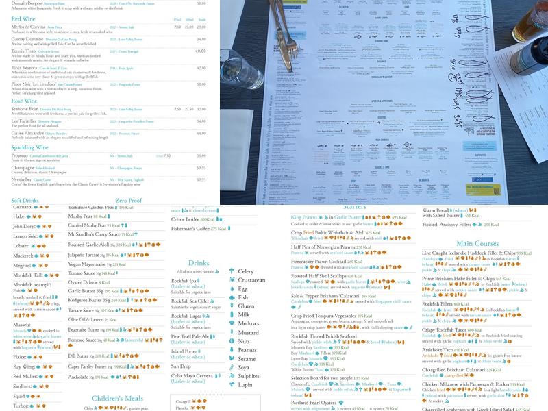 Rockfish Exeter Menu